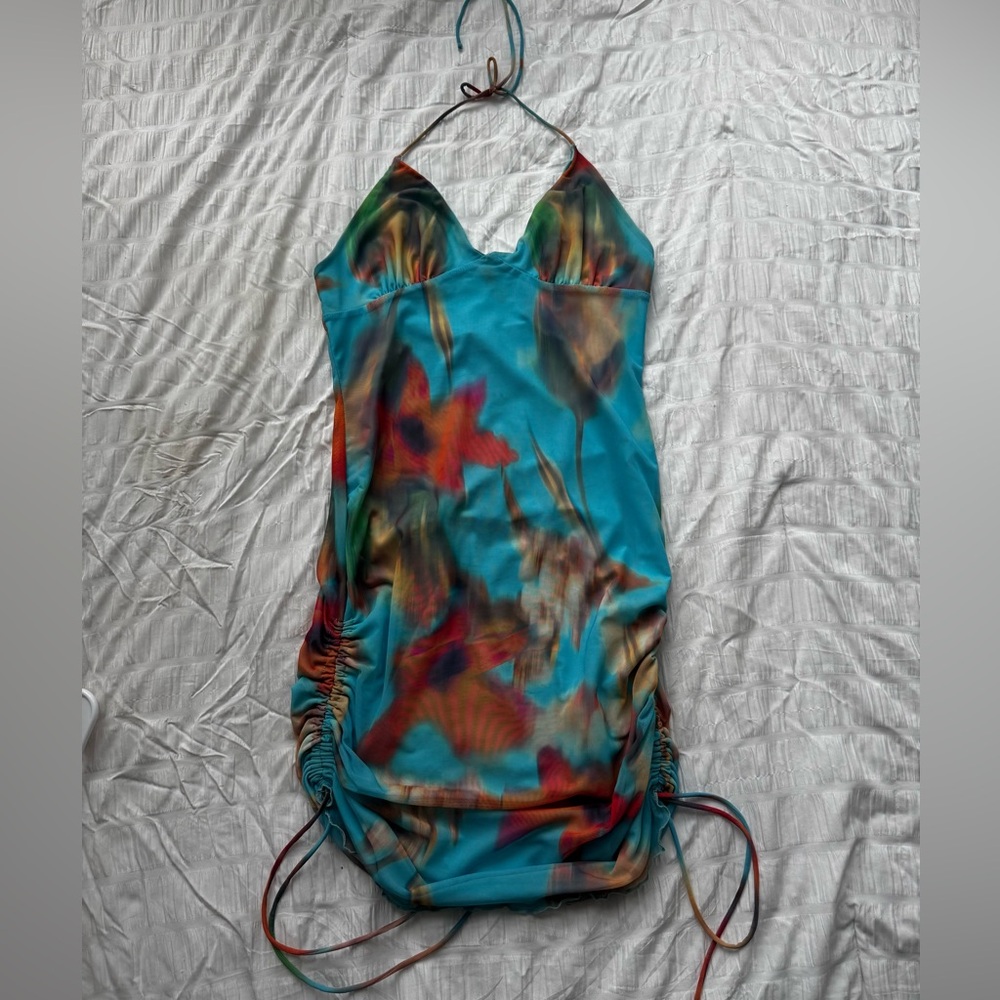 Halter Dress with Floral Print